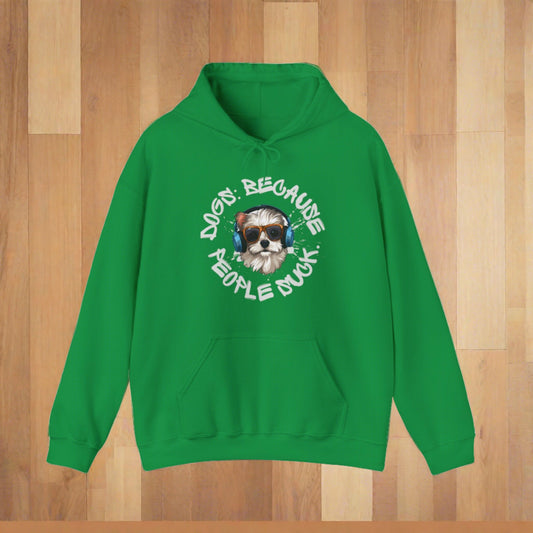 PawfectPrints Apparel Co.™ "Dogs because people suck" Hooded Sweatshirt - Sniff Waggle And Walk