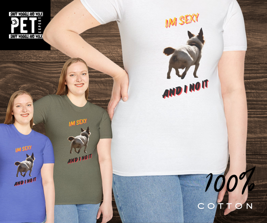 IM SEXY AND I NO IT Unisex Softstyle T-Shirt
