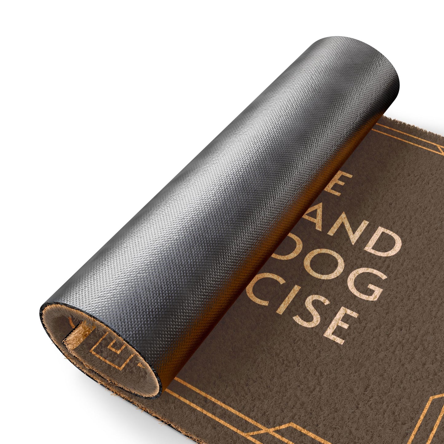 "RING THE DOORBELL AND RUN-THE DOG NEEDS EXERCISE" ECO friendly Doormat