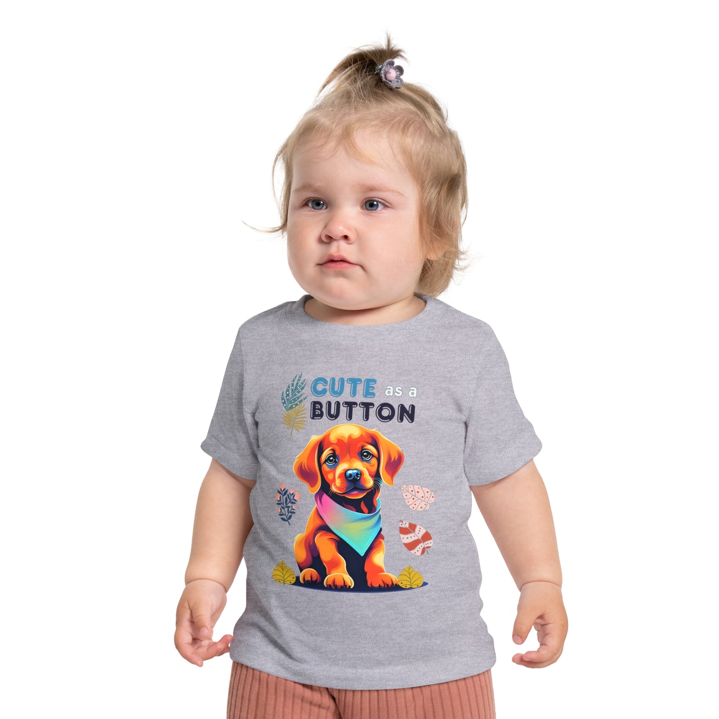 Cute as a Button Baby T-Shirt – Soft, Durable & Ready for Adventure!-Sniffwaggleandwalk™