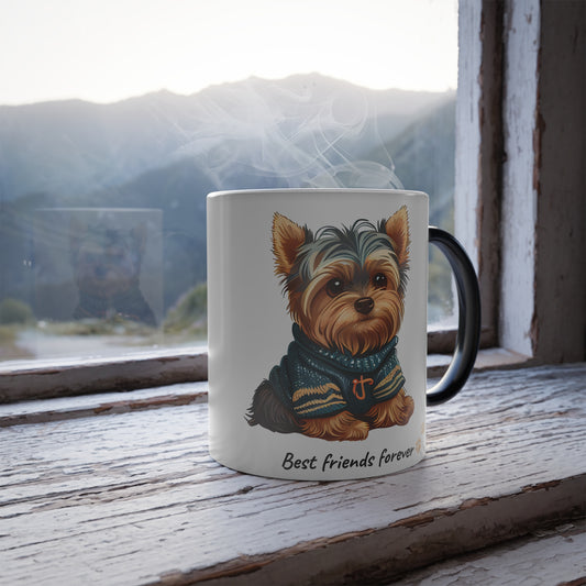 Best Friends Color Morphing Mug, 11oz - Sniff Waggle And Walk