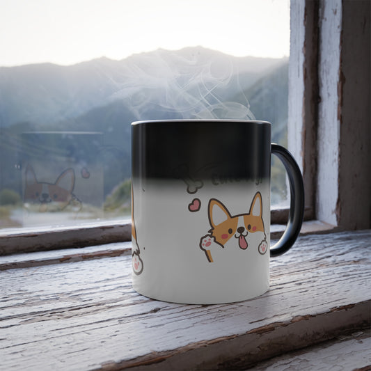 I love cute dogs Color Morphing Mug - Sniff Waggle And Walk