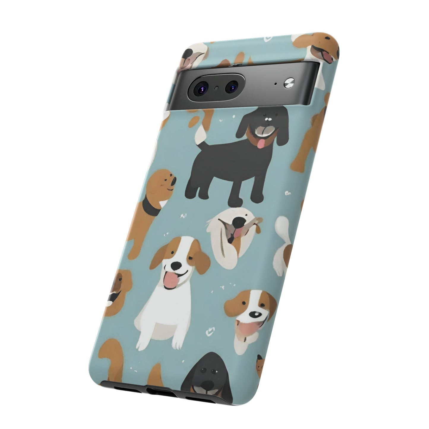 Sniffwagglendwalk™ Multi Dog Design Tough Phone Case. - Sniff Waggle And Walk