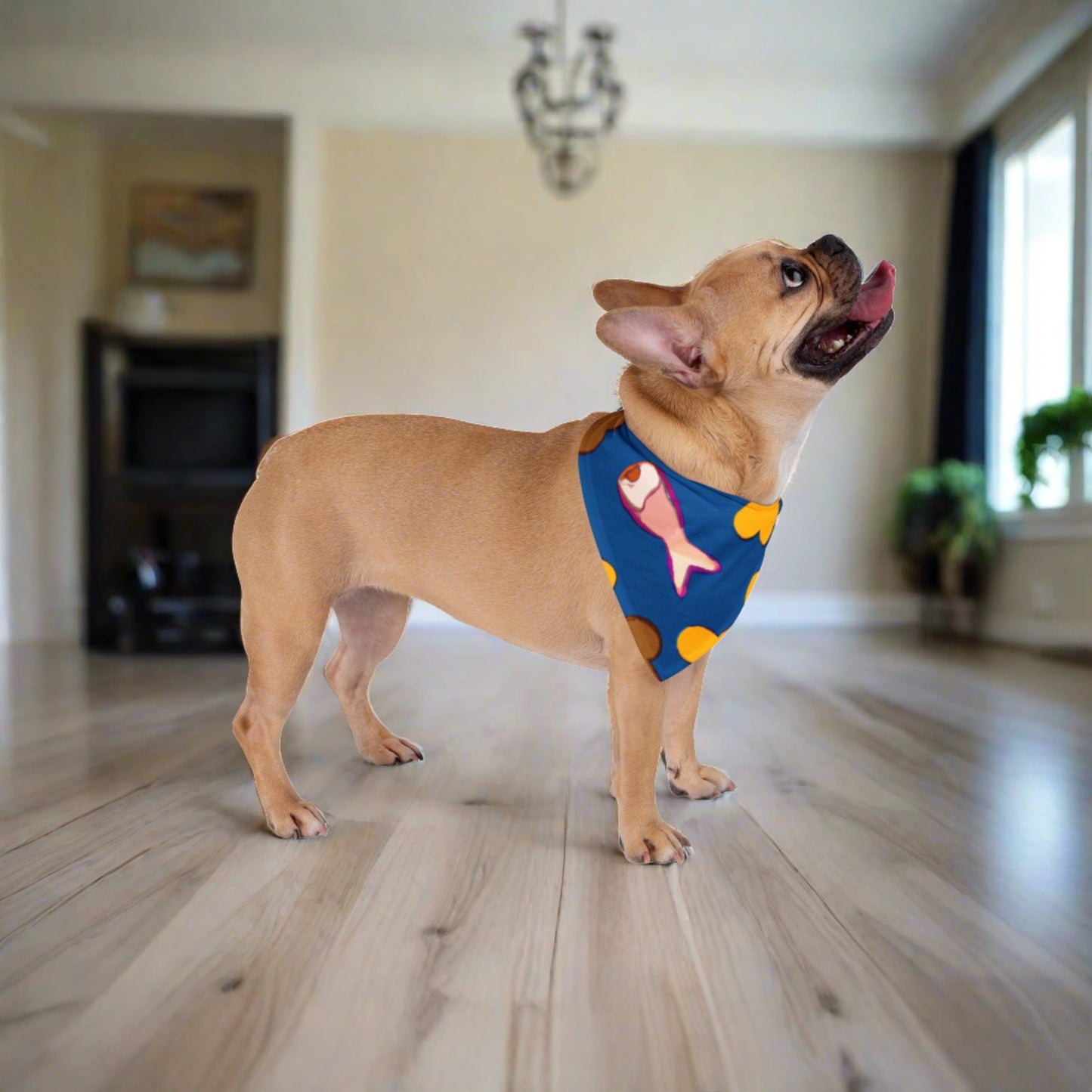 Fish+biscuits-Pet Bandana - Sniff Waggle And Walk