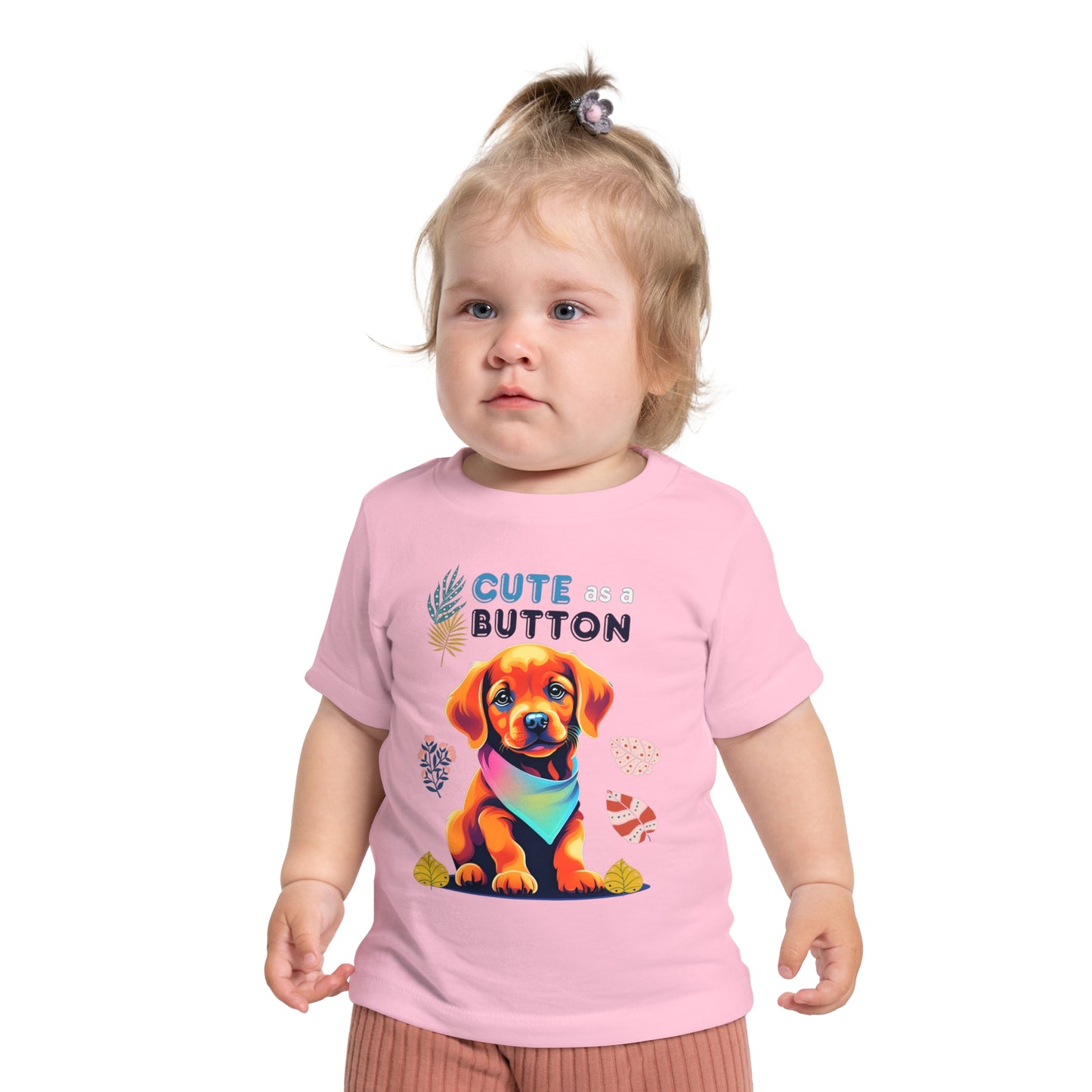 Cute as a Button Baby T-Shirt – Soft, Durable & Ready for Adventure!-Sniffwaggleandwalk™
