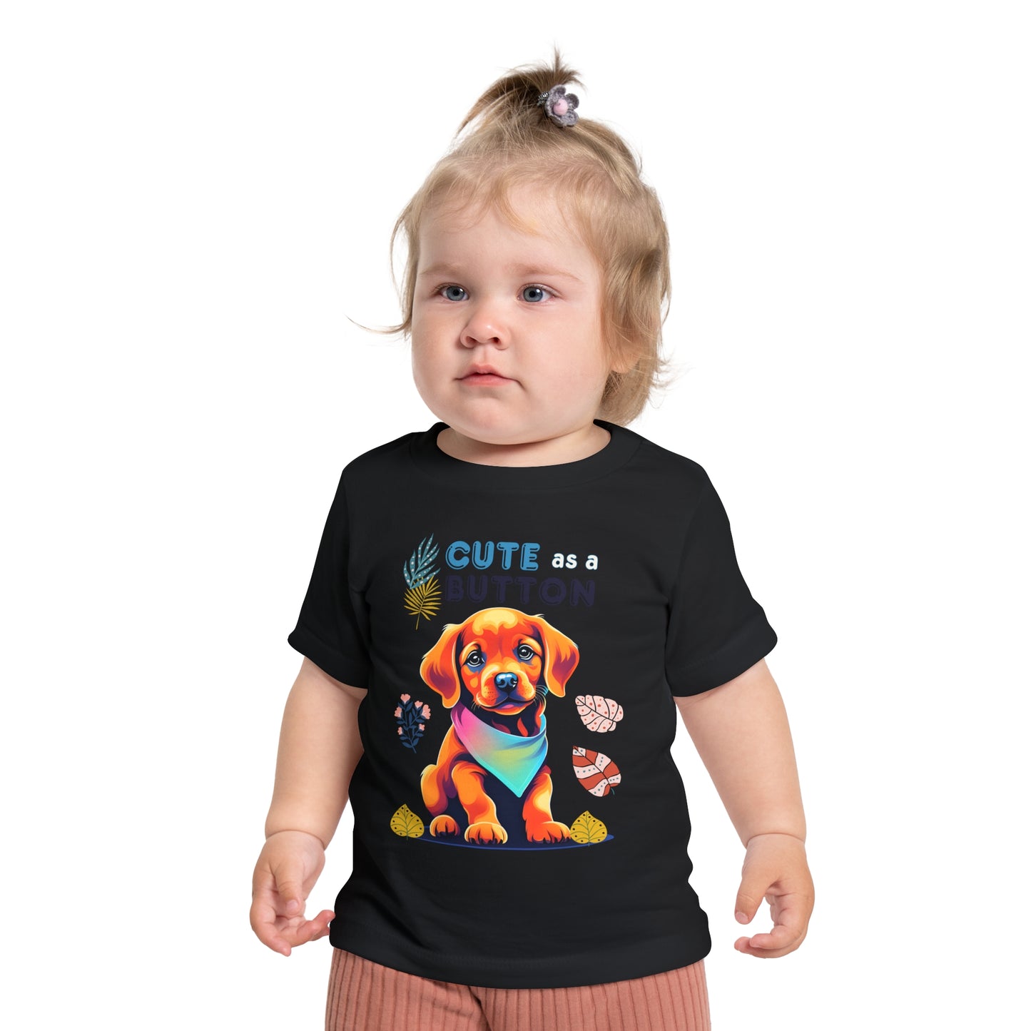Cute as a Button Baby T-Shirt – Soft, Durable & Ready for Adventure!-Sniffwaggleandwalk™