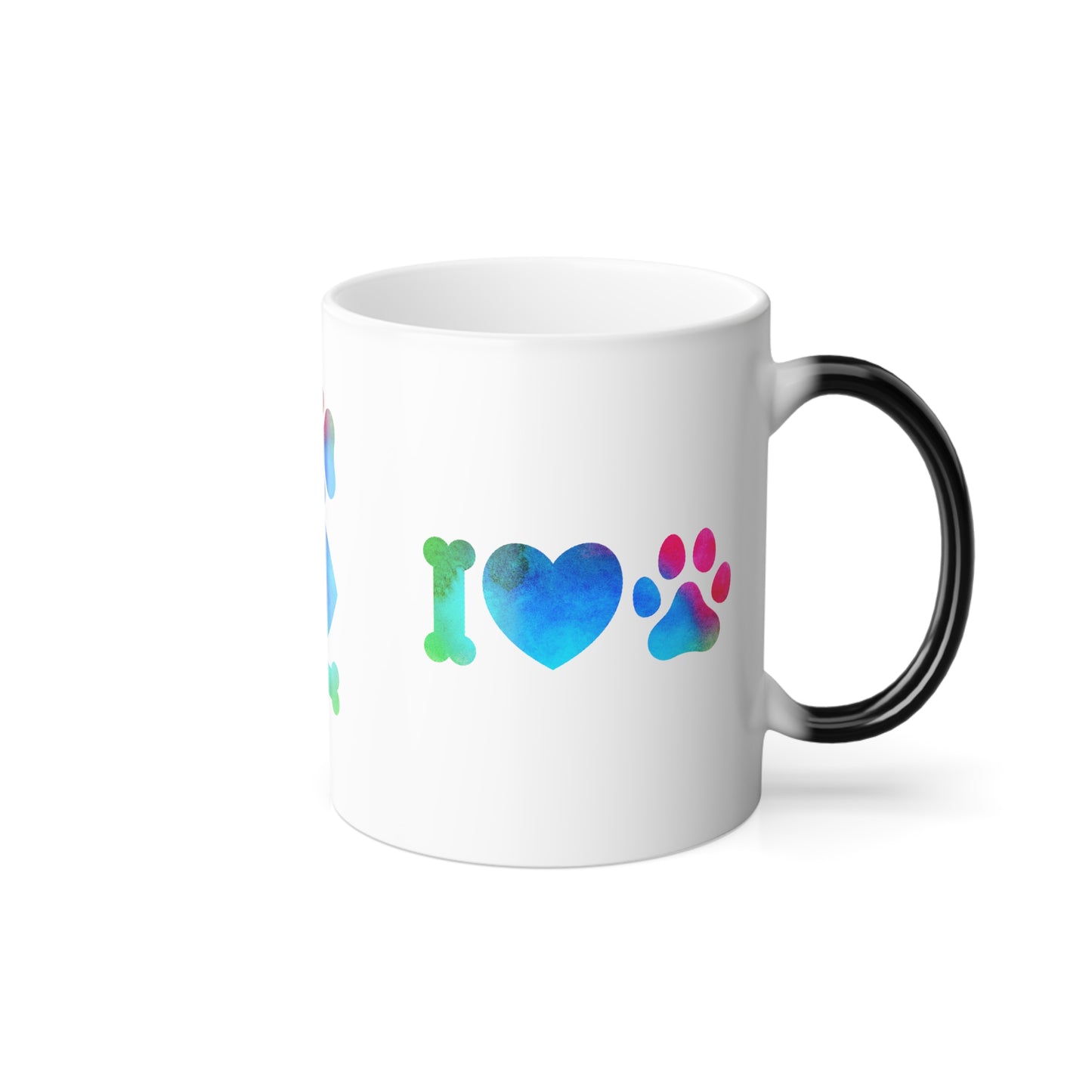 I Love Dogs, Color Morphing Mug, 11oz - Sniff Waggle And Walk
