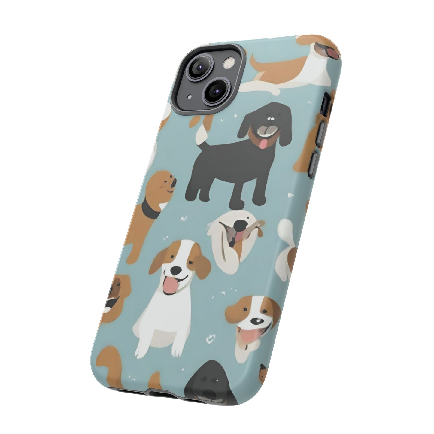Sniffwagglendwalk™ Multi Dog Design Tough Phone Case. - Sniff Waggle And Walk