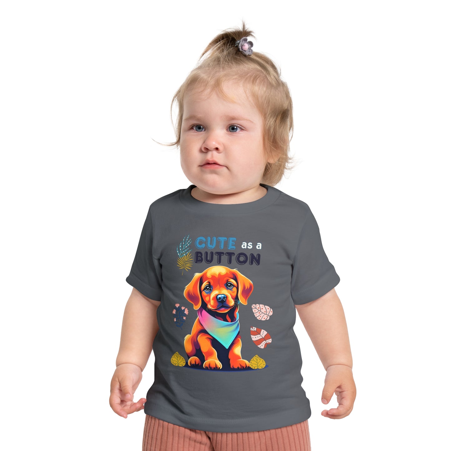 Cute as a Button Baby T-Shirt – Soft, Durable & Ready for Adventure!-Sniffwaggleandwalk™