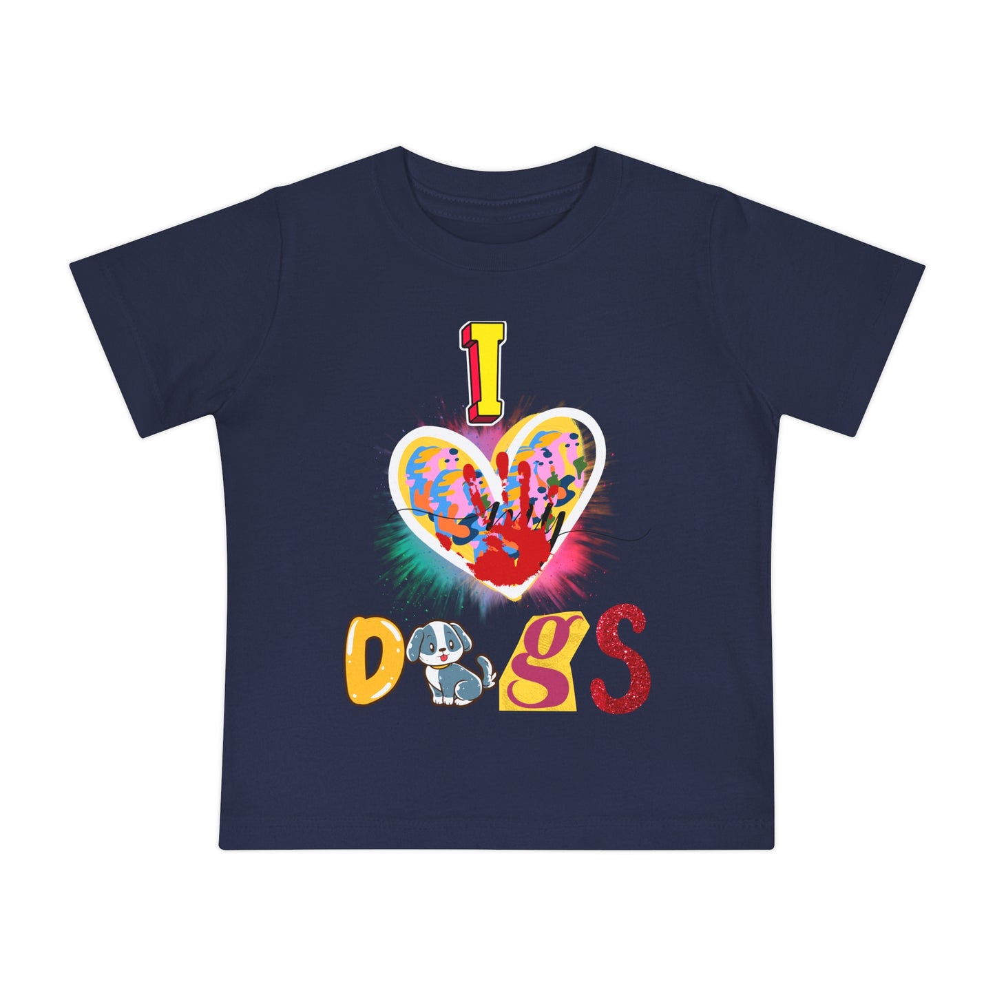 🐾 "I Love Dogs" Baby T-Shirt – Ultra-Soft & Adorable! 🐾-Sniffwaggleandwalk™