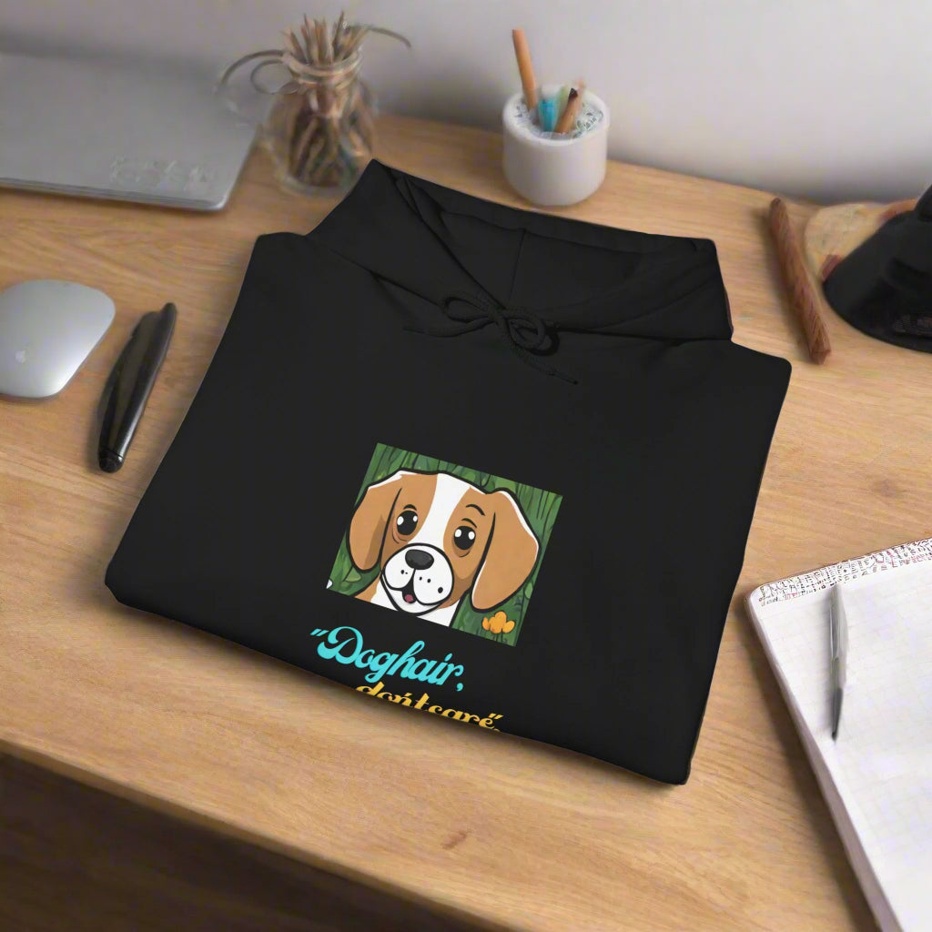 Unisex Heavy Blend™ Dog Hair Dont Care Hooded Sweatshirt - Sniff Waggle And Walk