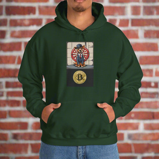 Unisex Heavy Blend bitcoin and darts™ Hooded Sweatshirt - Sniff Waggle And Walk