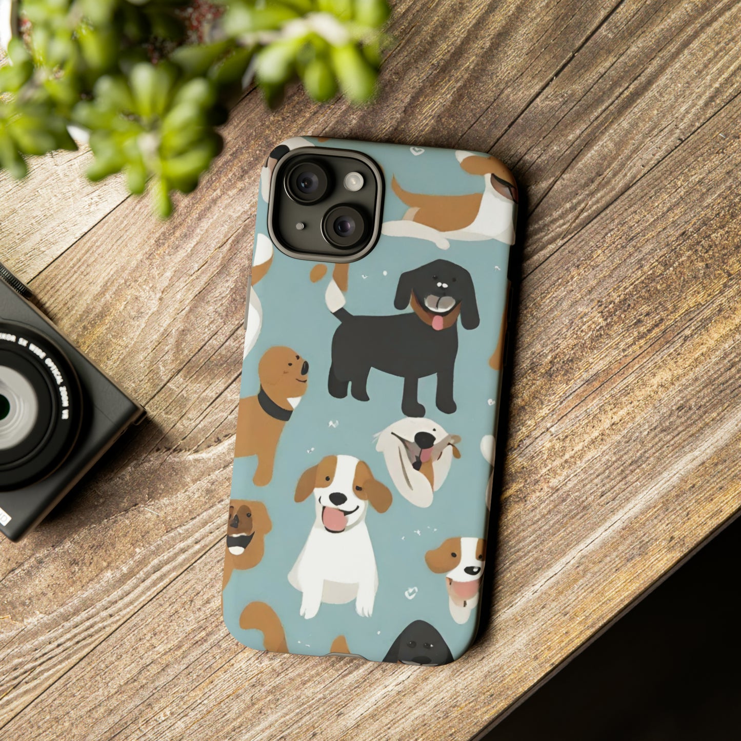 Sniffwagglendwalk™ Multi Dog Design Tough Phone Case. - Sniff Waggle And Walk