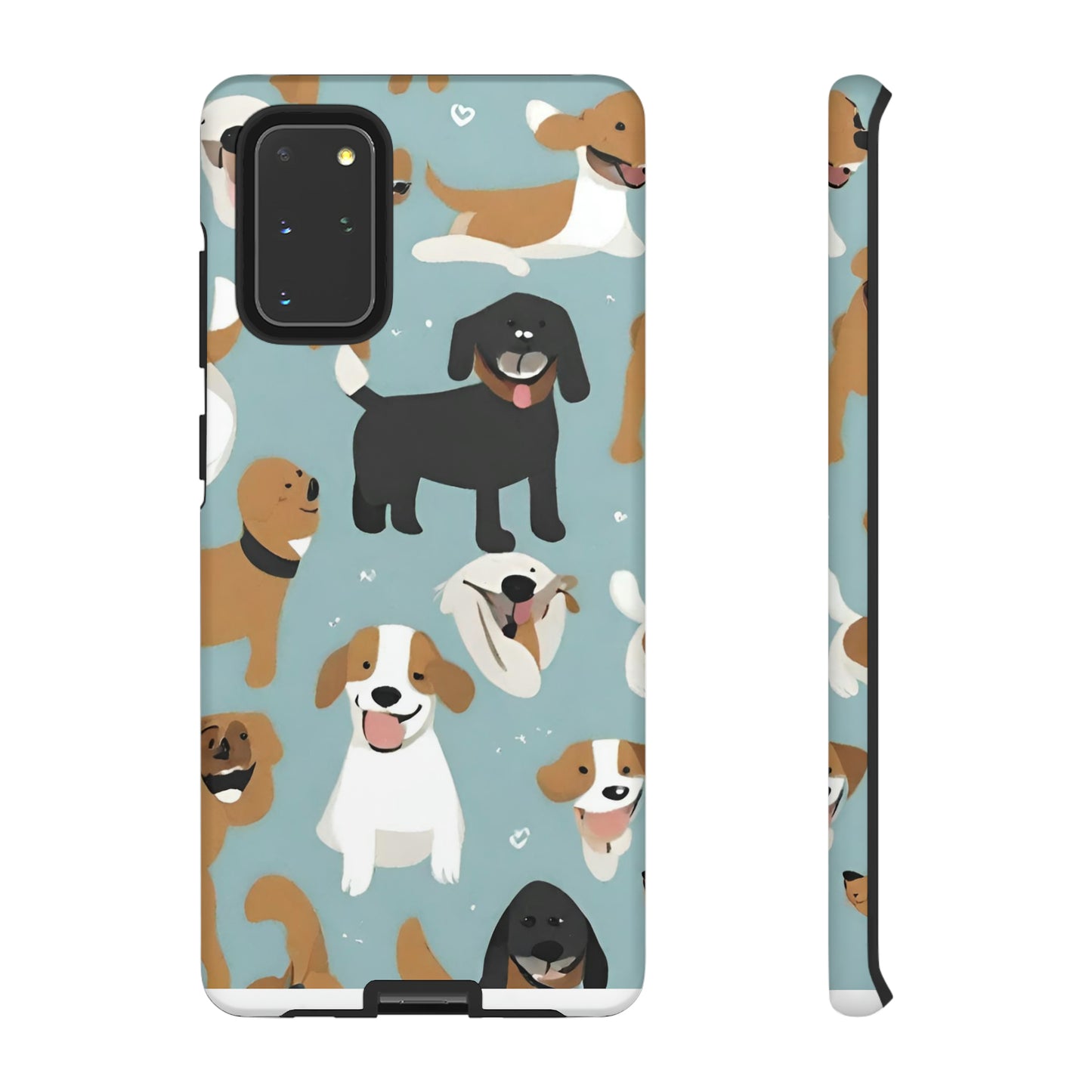 Sniffwagglendwalk™ Multi Dog Design Tough Phone Case. - Sniff Waggle And Walk