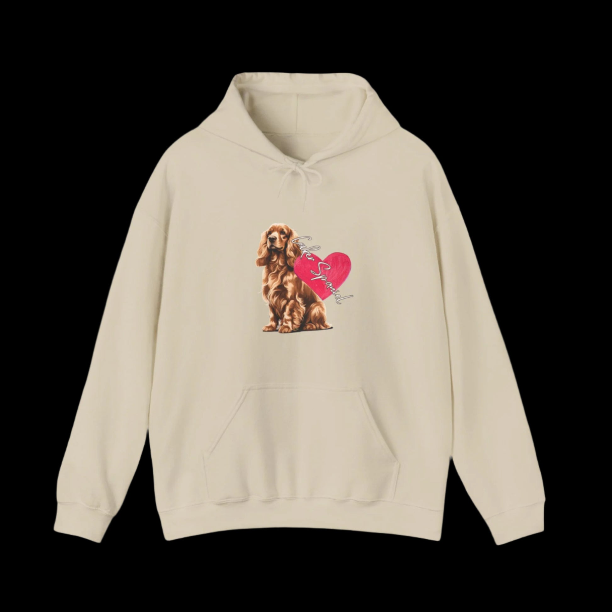 sweatshirt cocker spaniel clothes hoodie dog clothing premium cream