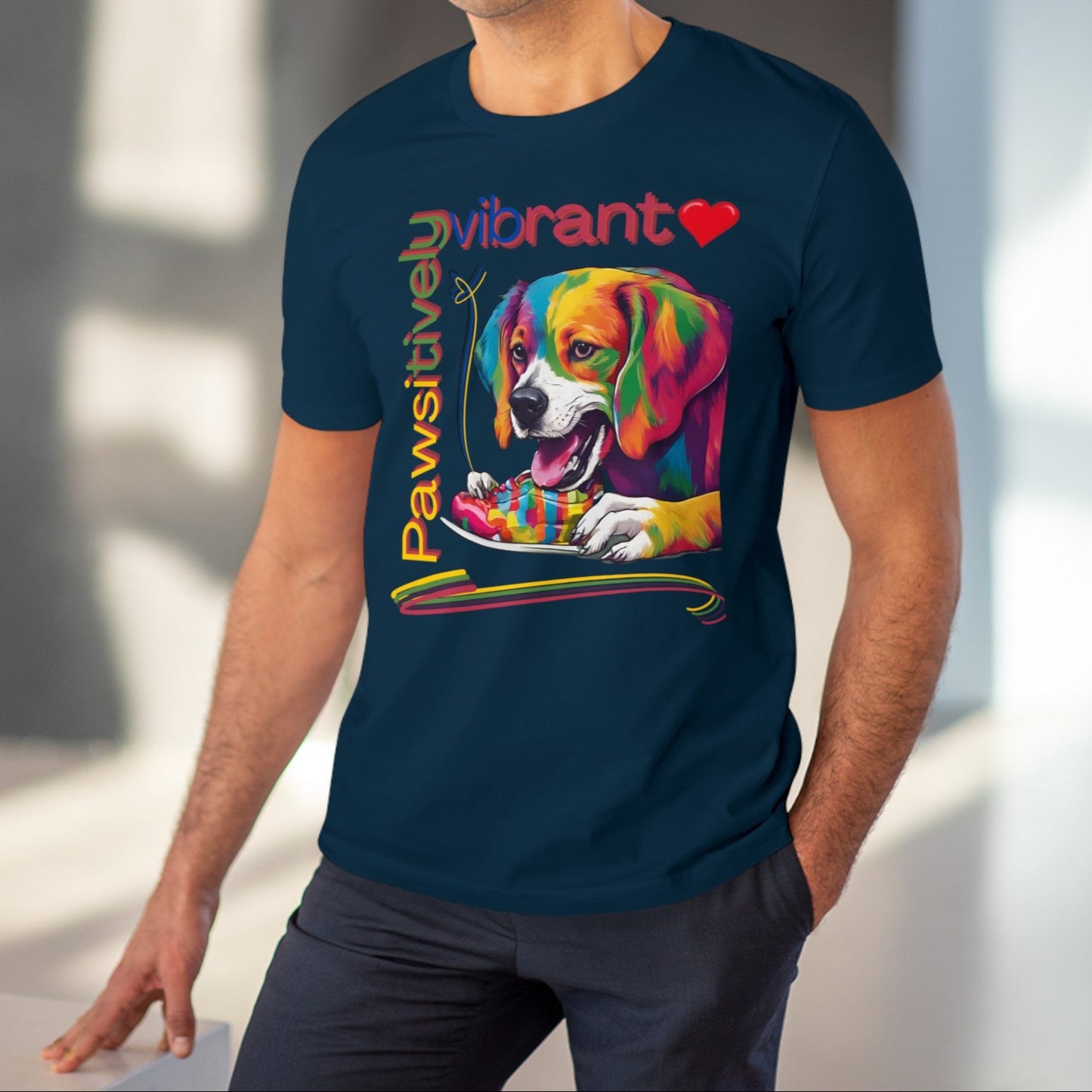 PAWSITIVELY VIBRANT Organic T-shirt - Unisex - Sniff Waggle And Walk