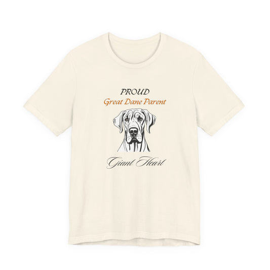 Proud Great Dane Parent t-shirt in White, front view