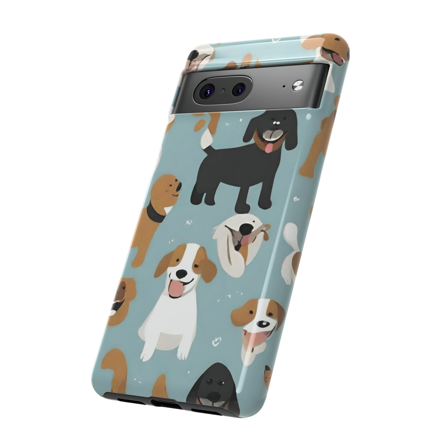 Sniffwagglendwalk™ Multi Dog Design Tough Phone Case. - Sniff Waggle And Walk