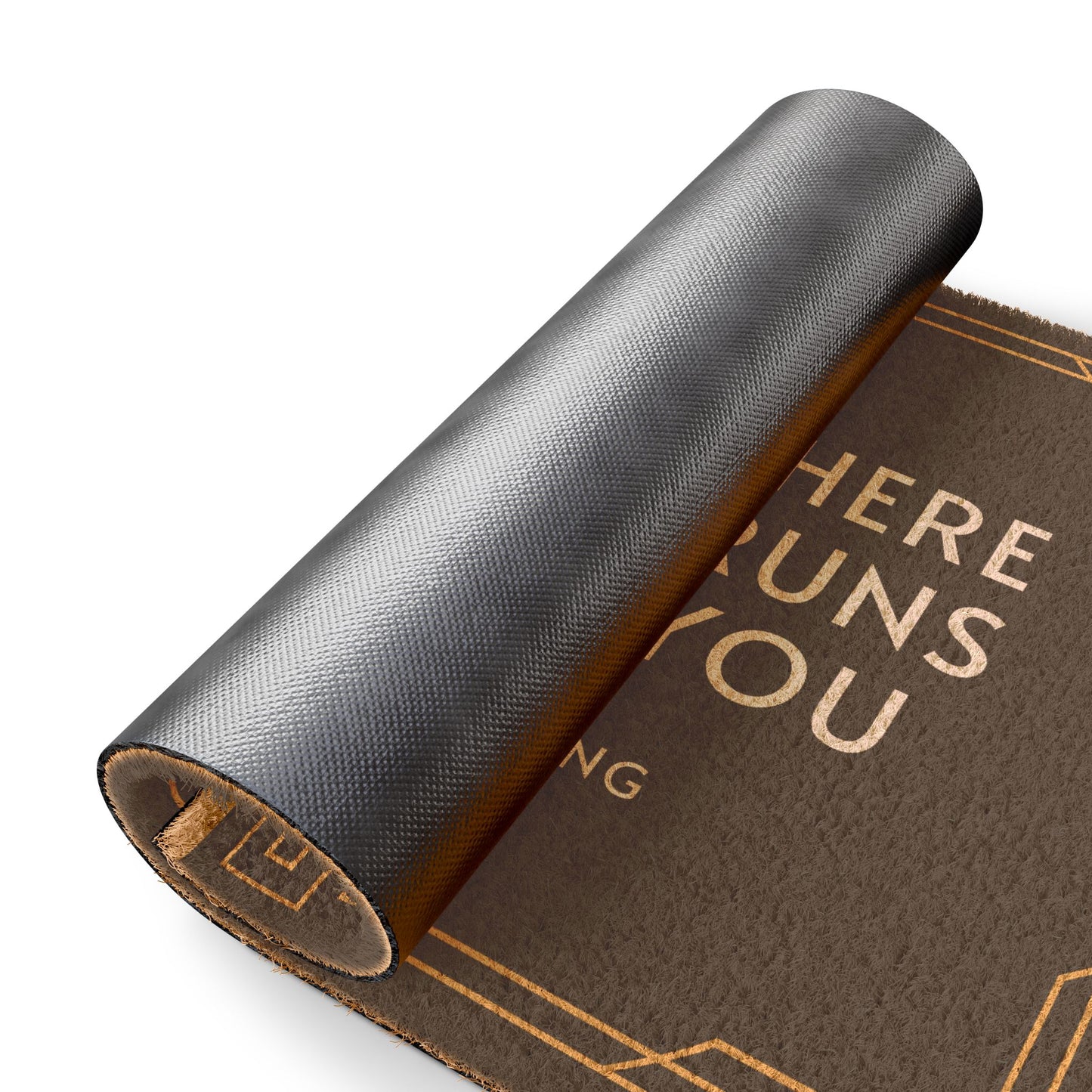 "HOME IS WHERE SOMEONE RUNS TO GREET YOU" ECO friendly Doormat