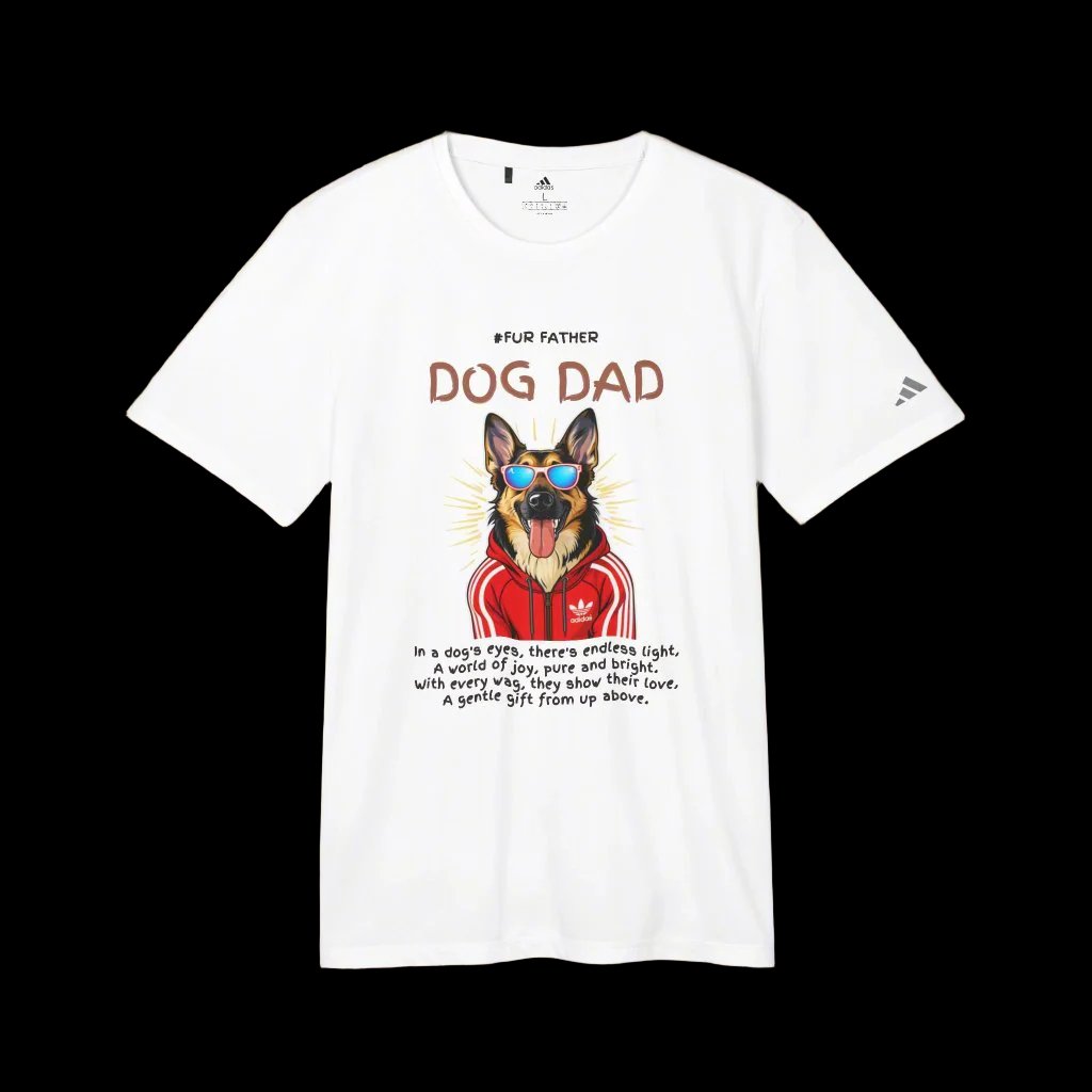 πΎ Adidas"Dog Dad" Eco-Friendly  T-Shirt β Sustainable, Stylish & Performance-Driven