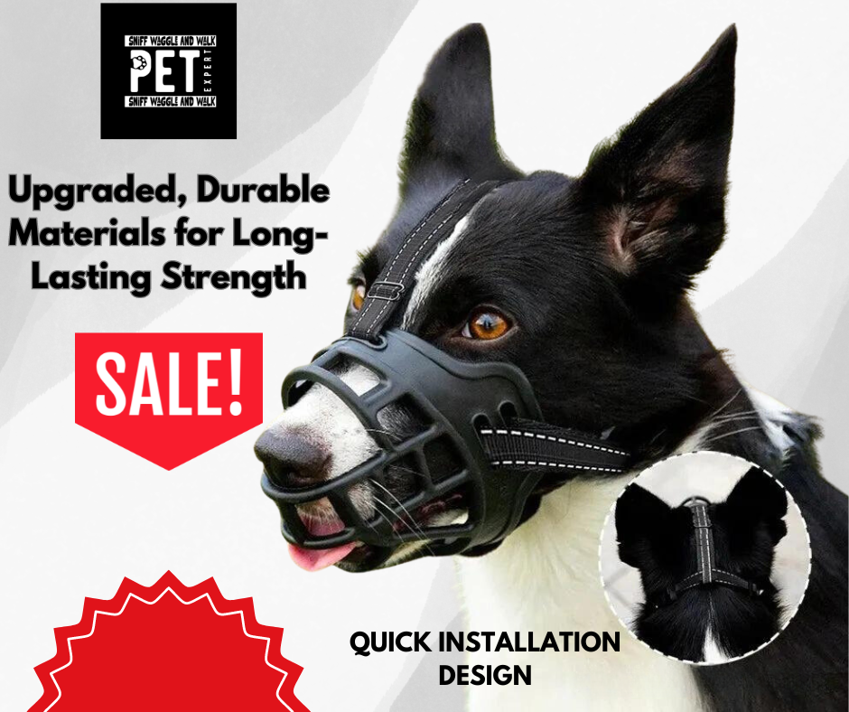 🐾 Soft Silicone Dog Muzzle – Breathable, Adjustable & Comfortable for All Sizes
