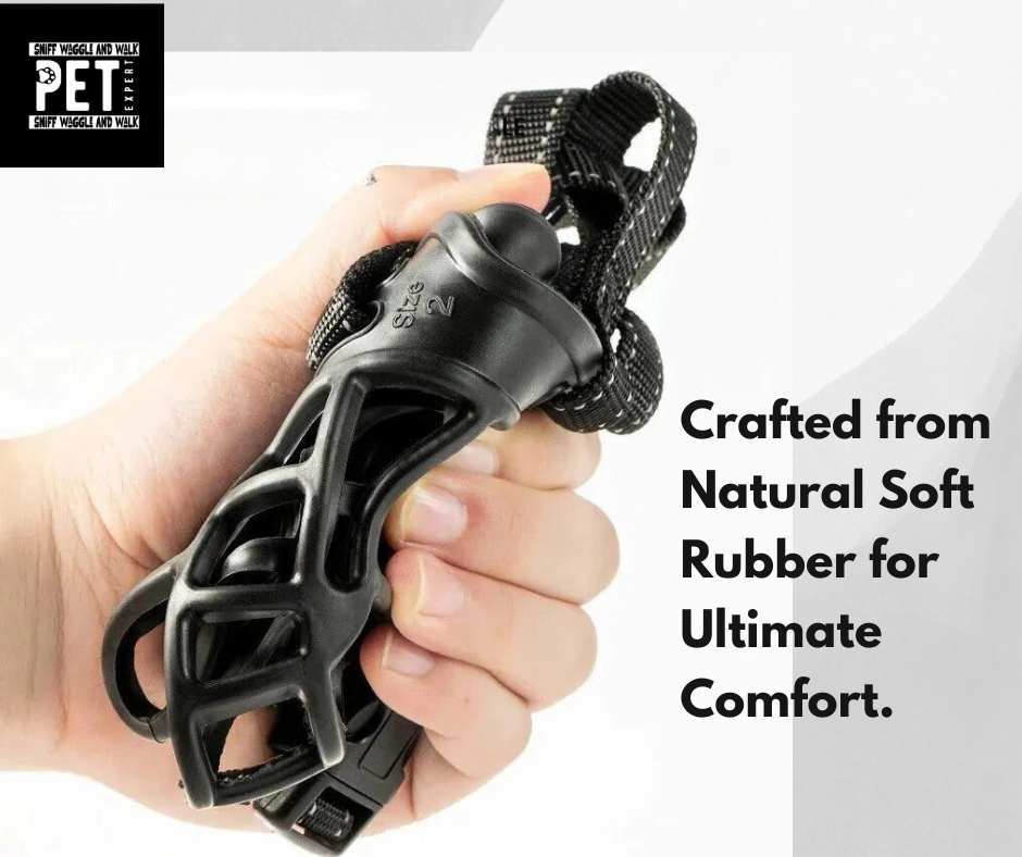 🐾 Soft Silicone Dog Muzzle – Breathable, Adjustable & Comfortable for All Sizes