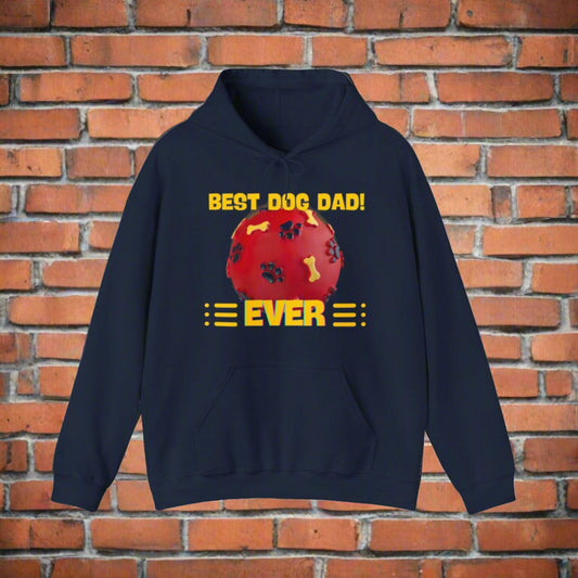 SniffwaggleNwalk™ "Best Dog Dad Ever" Hooded Sweatshirt - Sniff Waggle And Walk