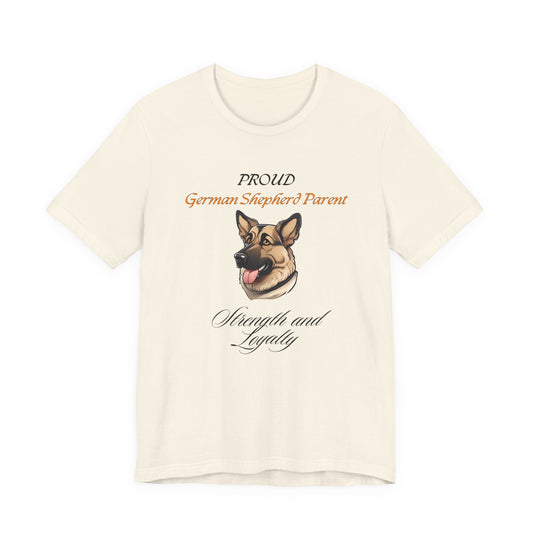 Proud German Shepherd Parent t-shirt in White, front view