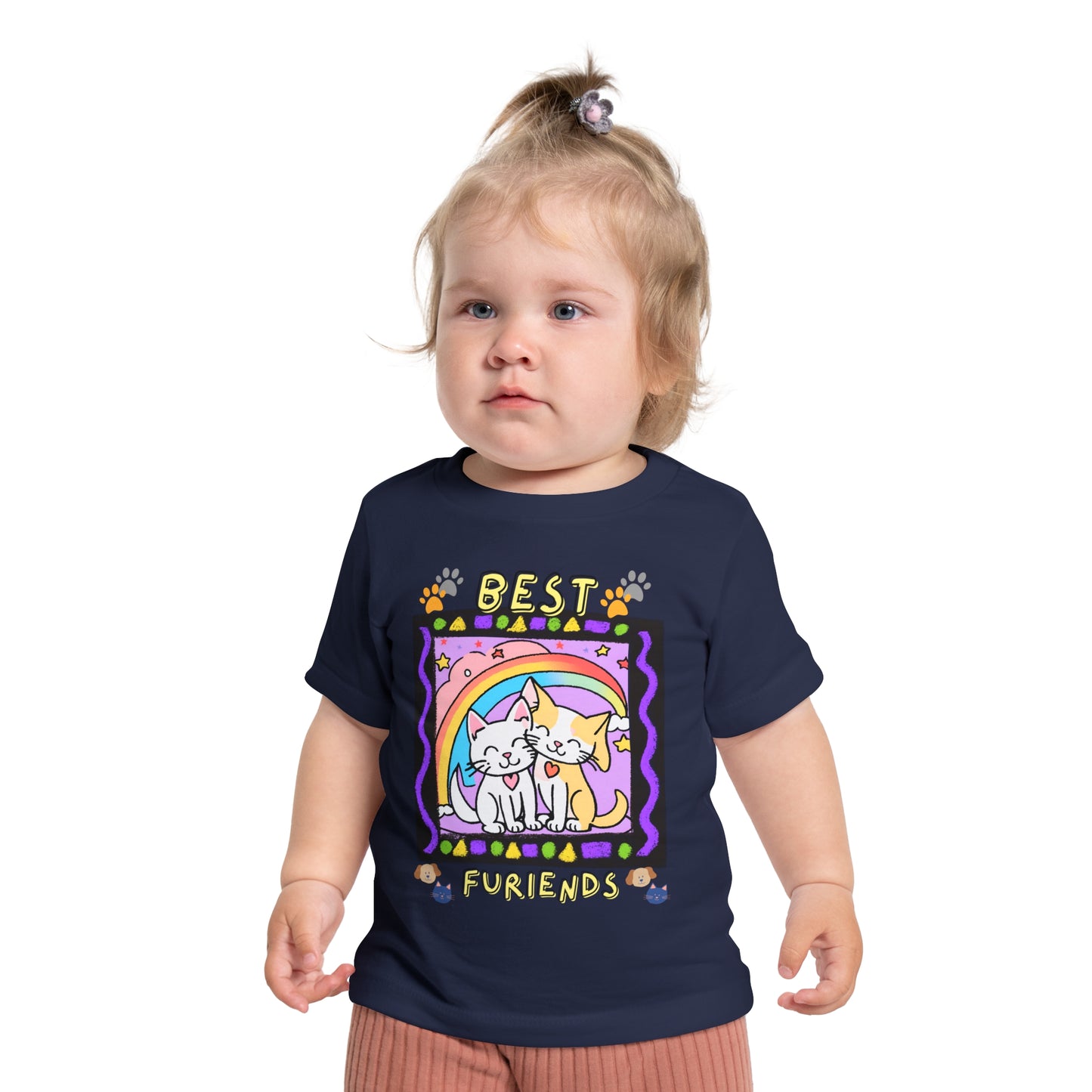 🐾 "Best Furiends" Baby T-Shirt – Soft, Adorable & Perfect for Little Animal Lovers! 🌈