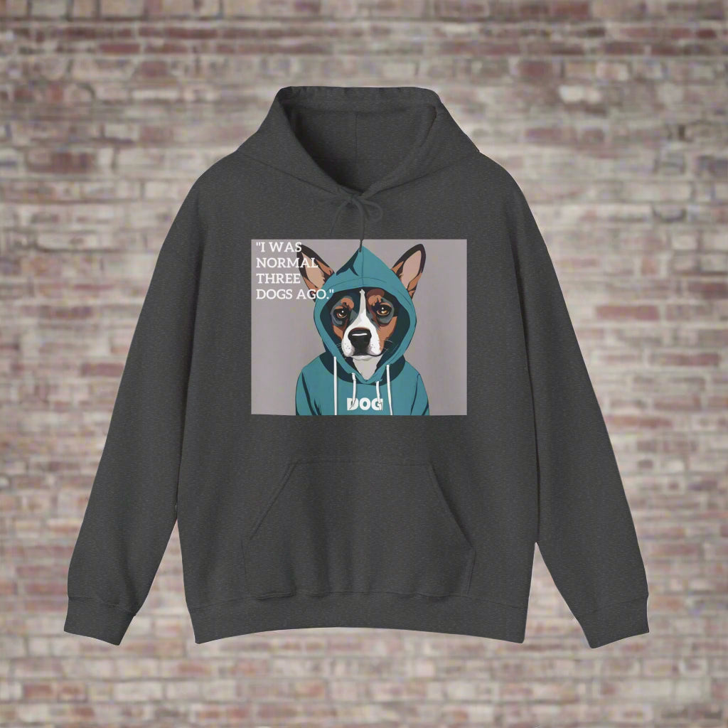 Unisex Heavy Blend™ I was normal three dogs ago Hooded Sweatshirt - Sniff Waggle And Walk