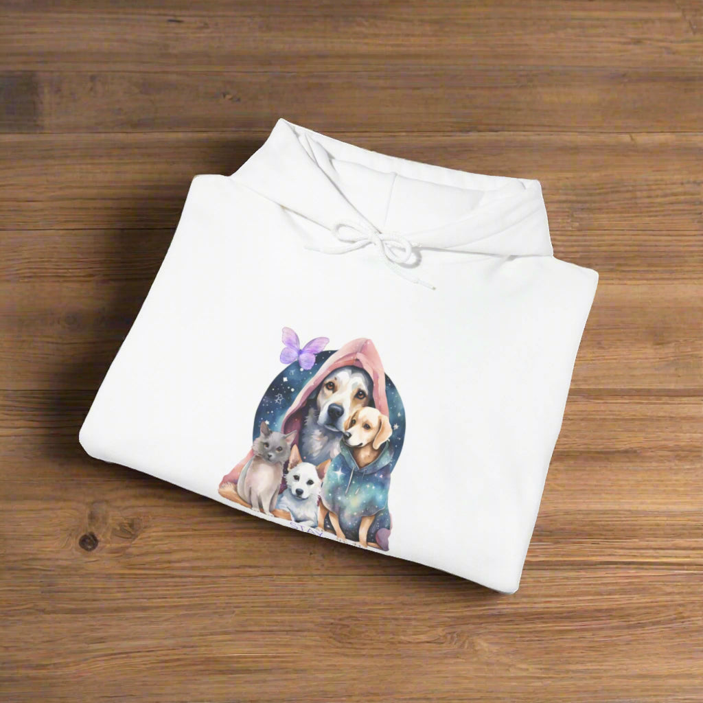 Stay Pawsitive Hoodie – Cozy Vibes with a Starry Touch 🌙🐾-Sniffwaggleandwalk™