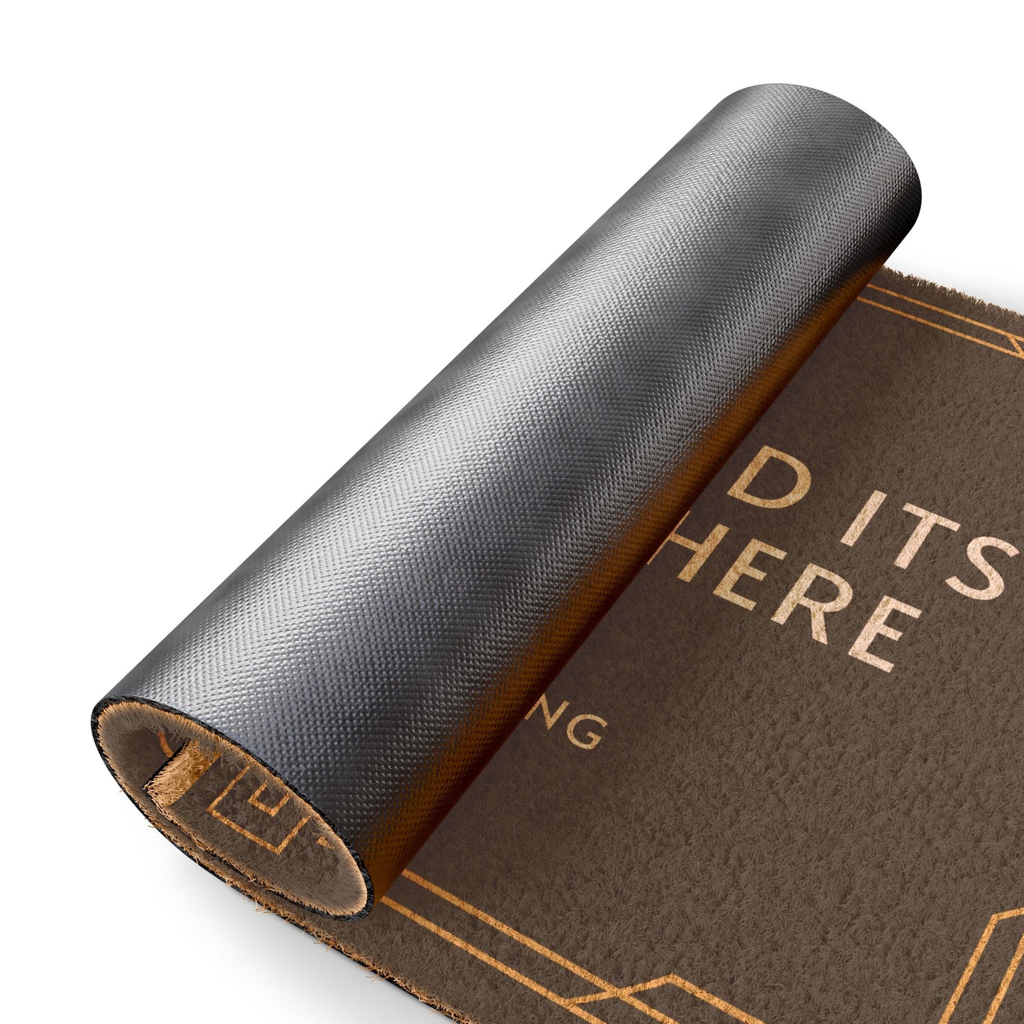 "WELCOME THE DOG AND ITS STAFF LIVE HERE" ECO friendly Doormat