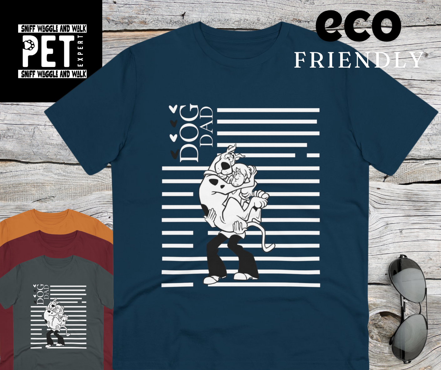 "SCOOBY DOO DOG DAD" ECO Organic Creator T-shirt - Unisex by Sniffwaggleandwalk™