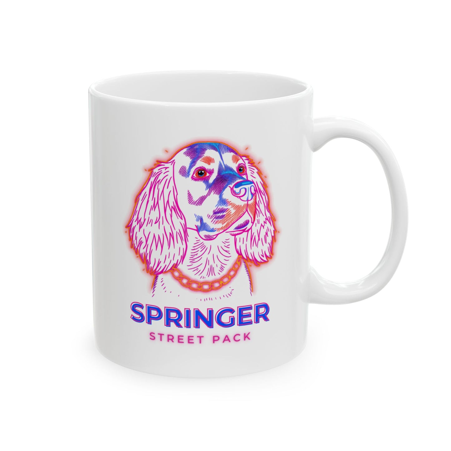 Springer Spaniel Street Pack Ceramic Mug — 11oz & 15oz
