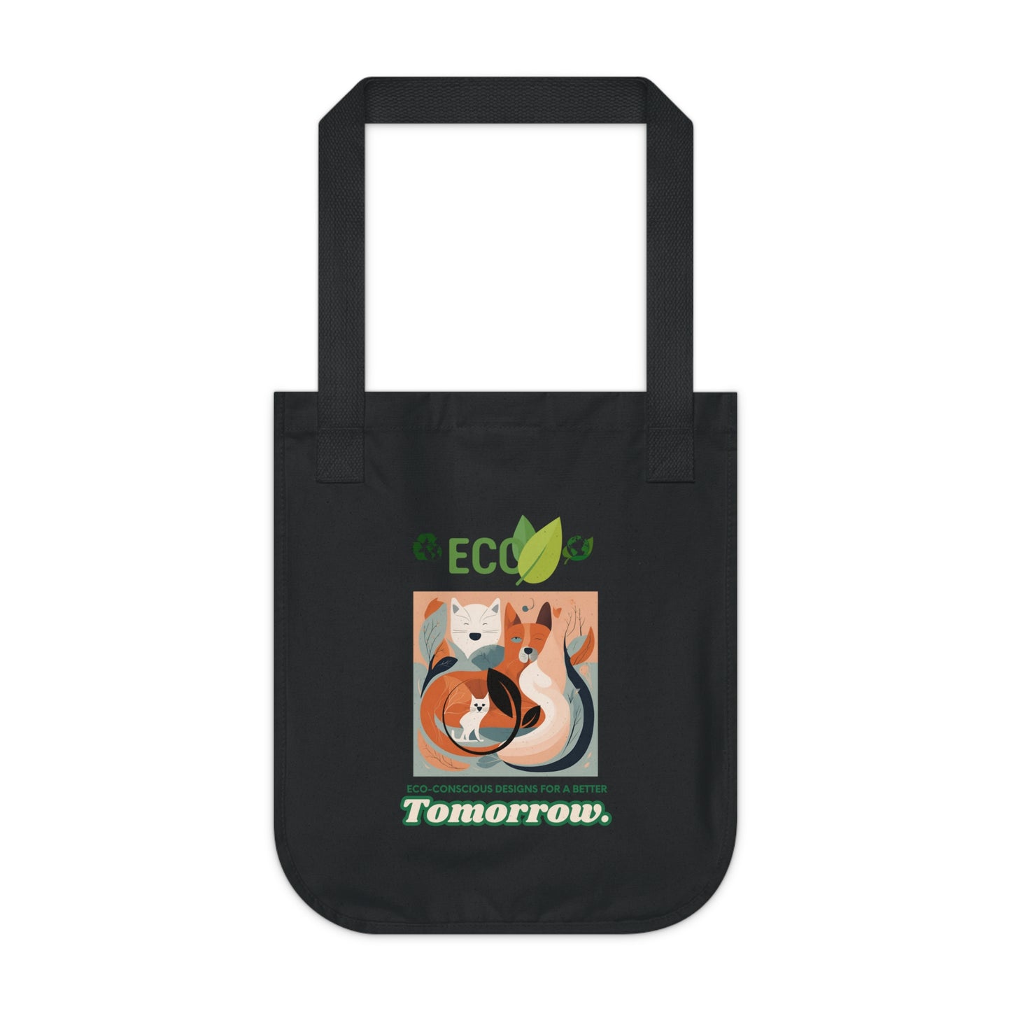 Organic Tote Bag - Eco Conscious Dog and Cat Design-Sniffwaggleandwalk™
