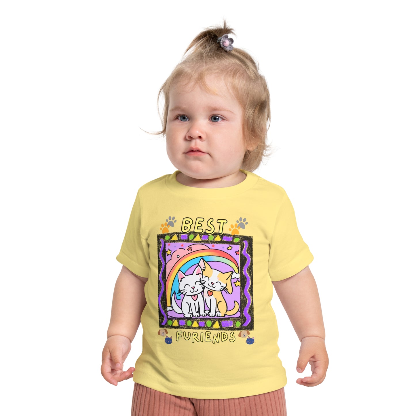 🐾 "Best Furiends" Baby T-Shirt – Soft, Adorable & Perfect for Little Animal Lovers! 🌈