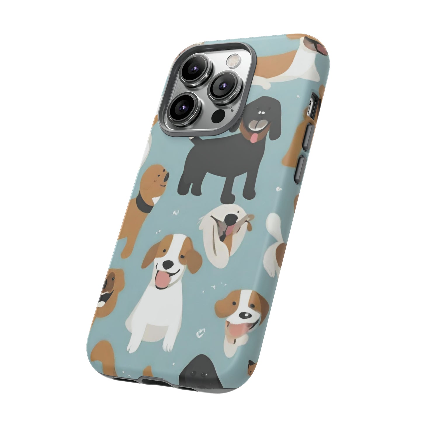 Sniffwagglendwalk™ Multi Dog Design Tough Phone Case. - Sniff Waggle And Walk