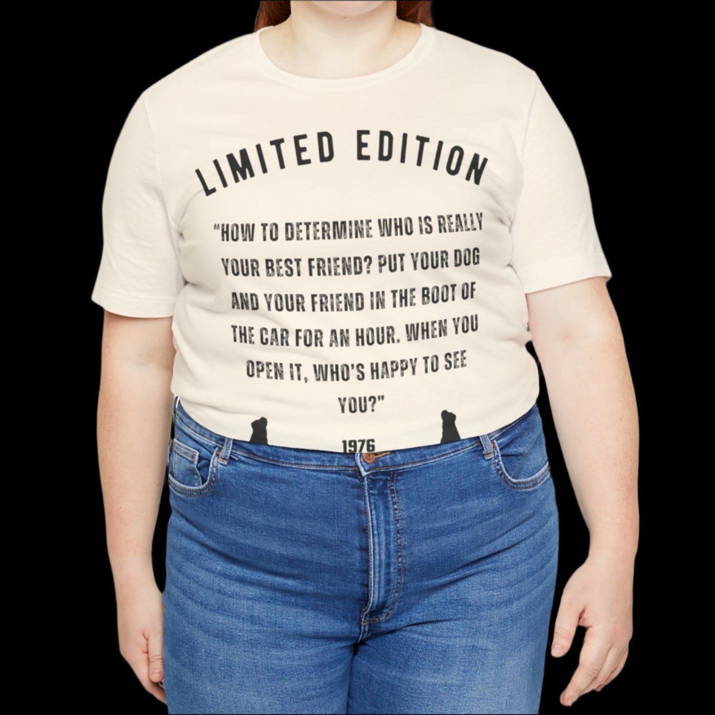 Unisex Jersey“How to determine who is really your best friend? short-sleeve Tshirt - Sniff Waggle And Walk