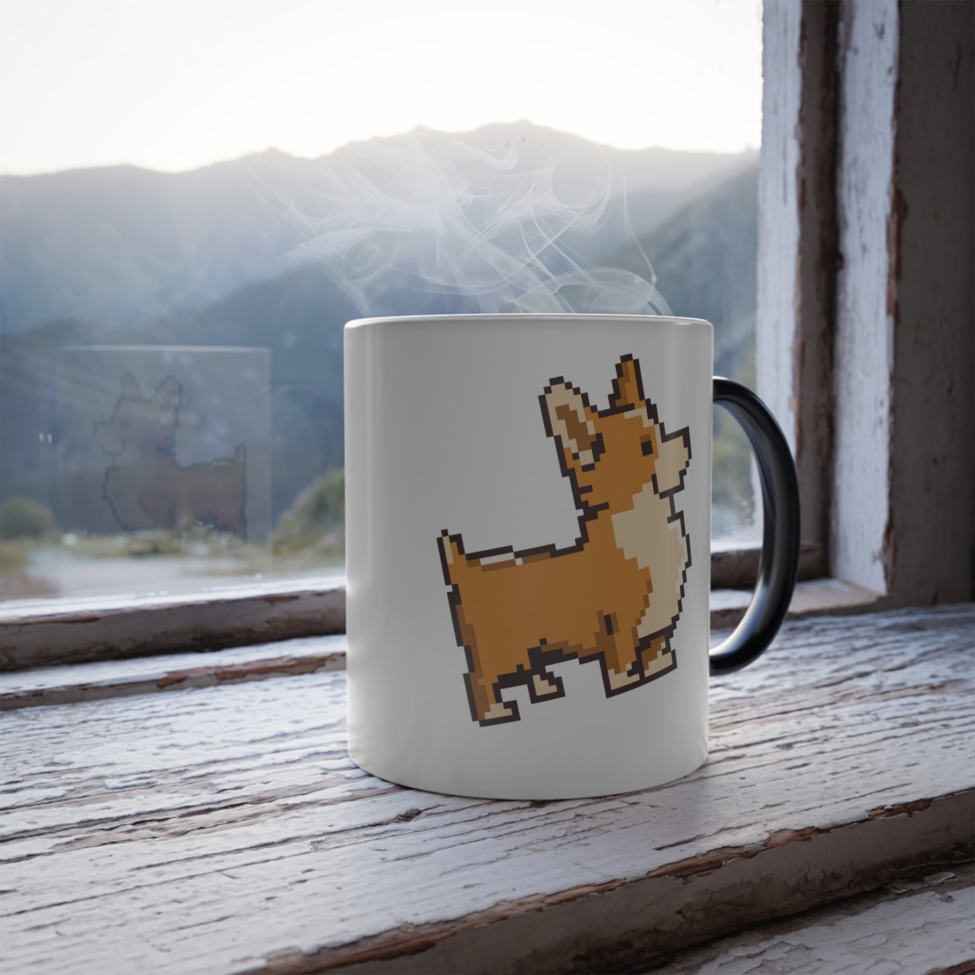 Computer Dog Color Morphing Mug, 11oz - Sniff Waggle And Walk