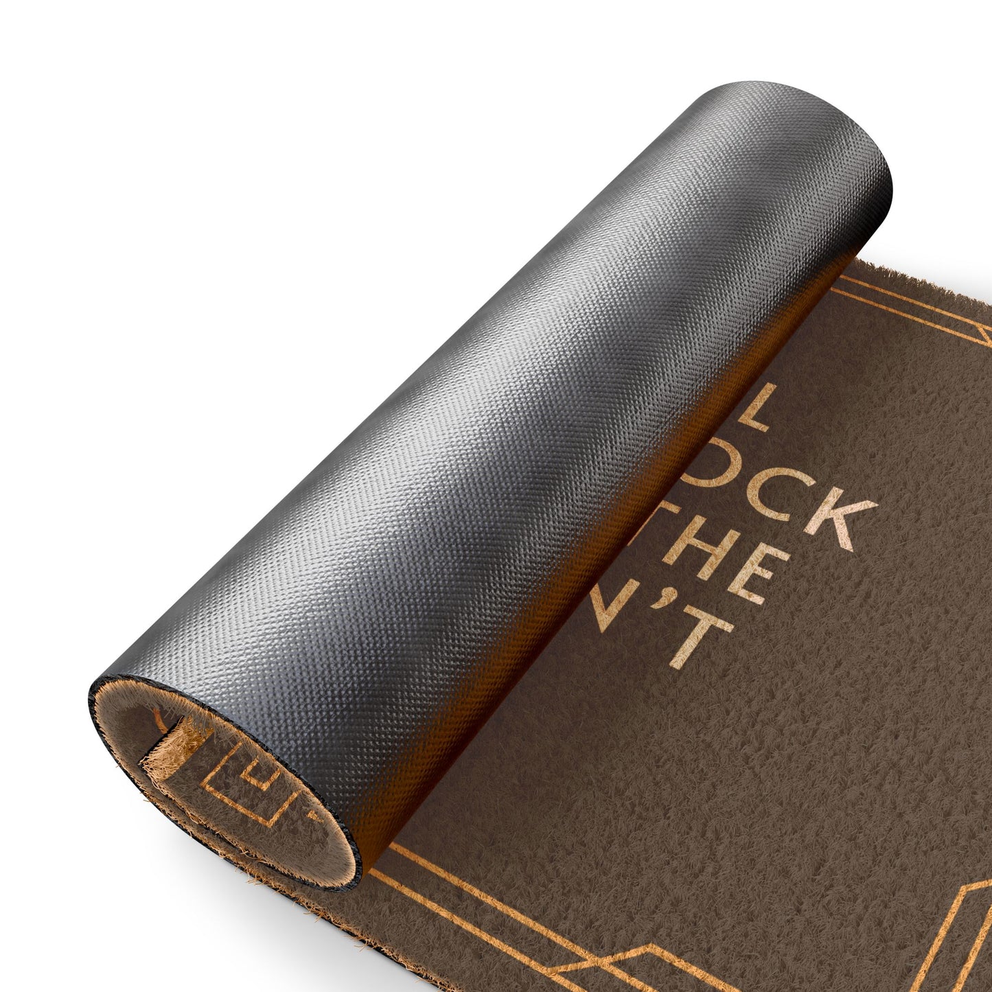 "DOORBELL BROKEN KNOCK AND HOPE THE DOG DOESNT BARK" ECO Friendly Doormat