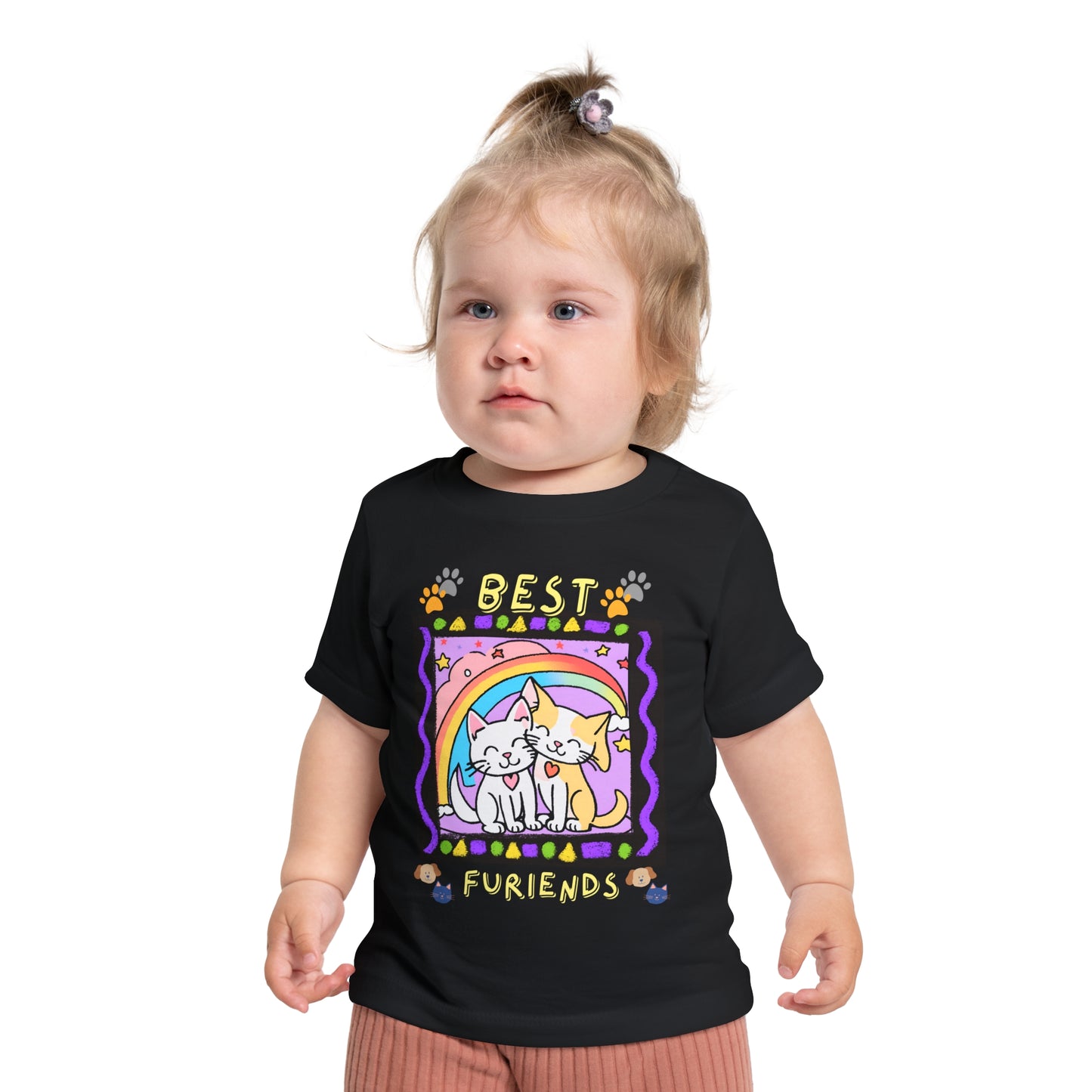 🐾 "Best Furiends" Baby T-Shirt – Soft, Adorable & Perfect for Little Animal Lovers! 🌈