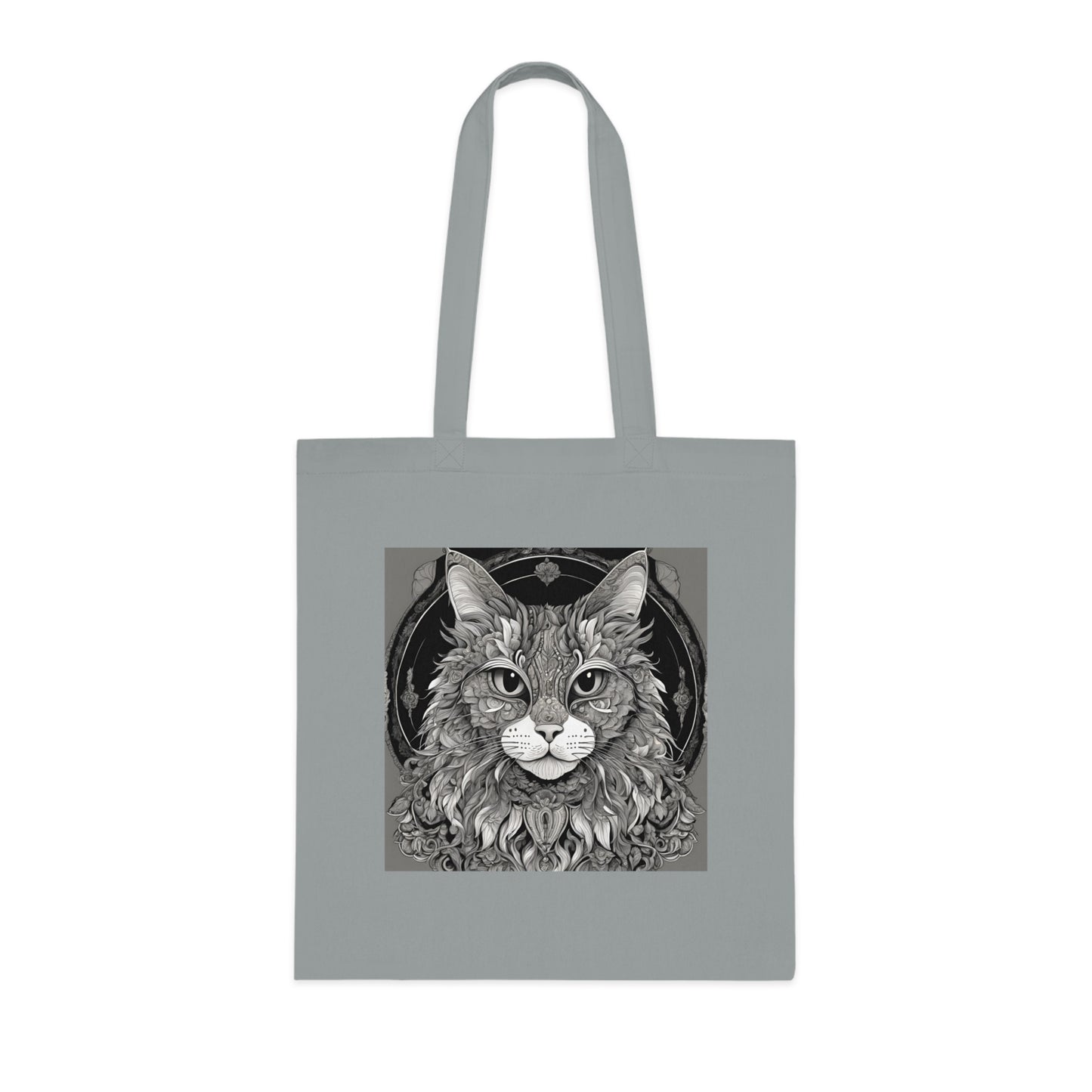 Cat Cotton Tote Bag with Front and Back Design