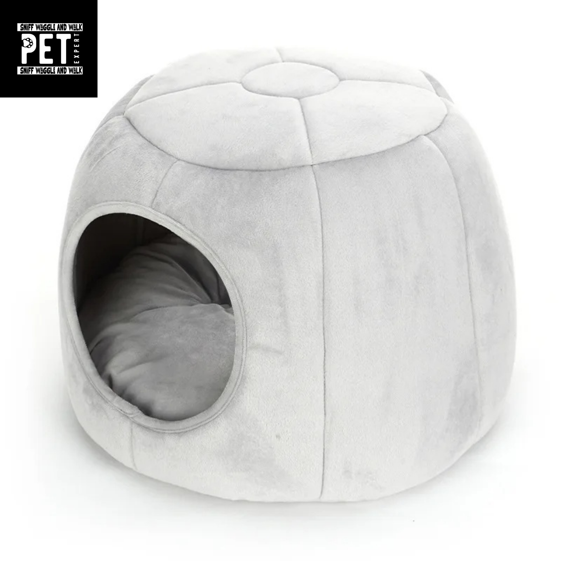dome shape cat bed gray