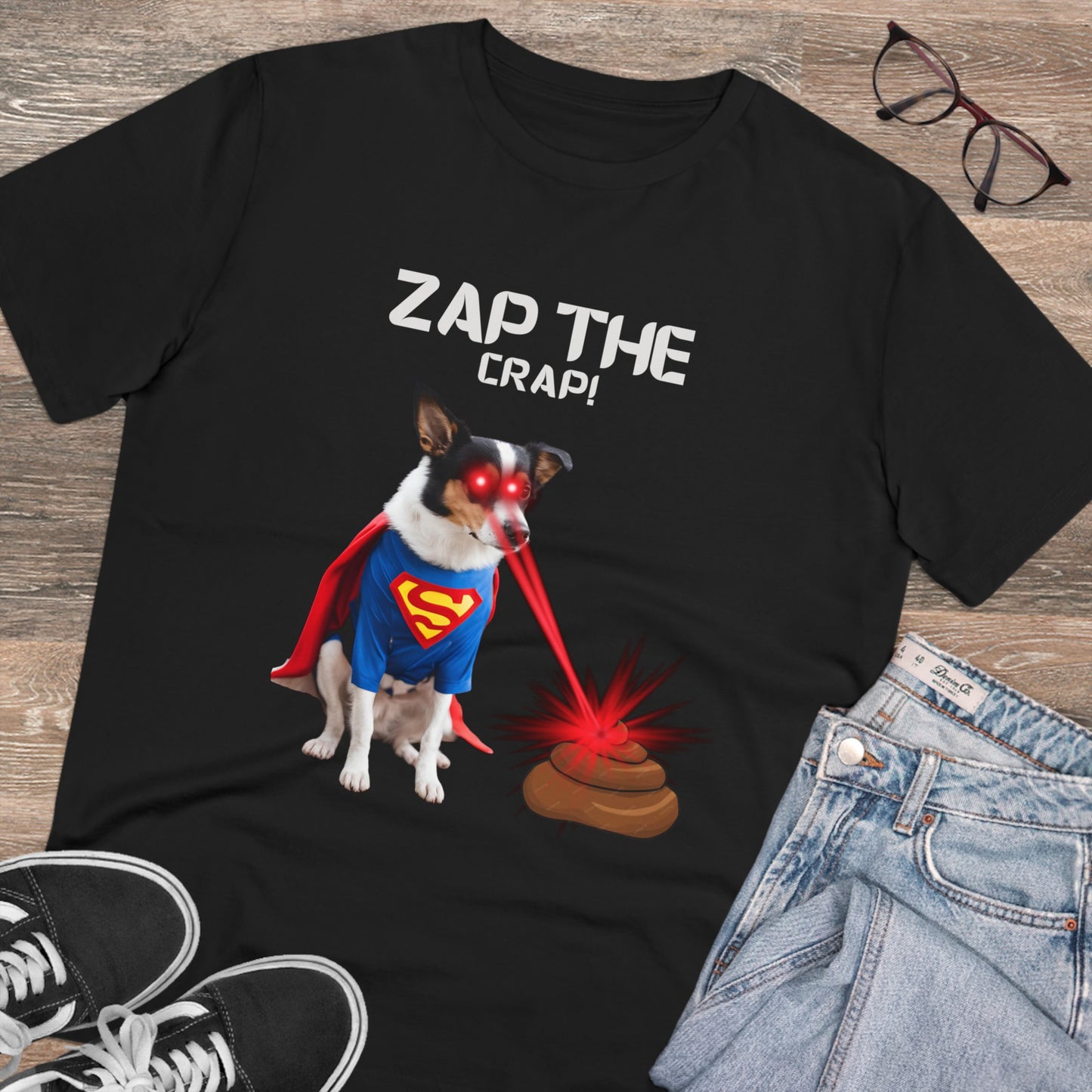 "ZAP THE CRAP" Organic Creator T-shirt - Unisex by Sniffwaggleandwalk™ - Sniff Waggle And Walk