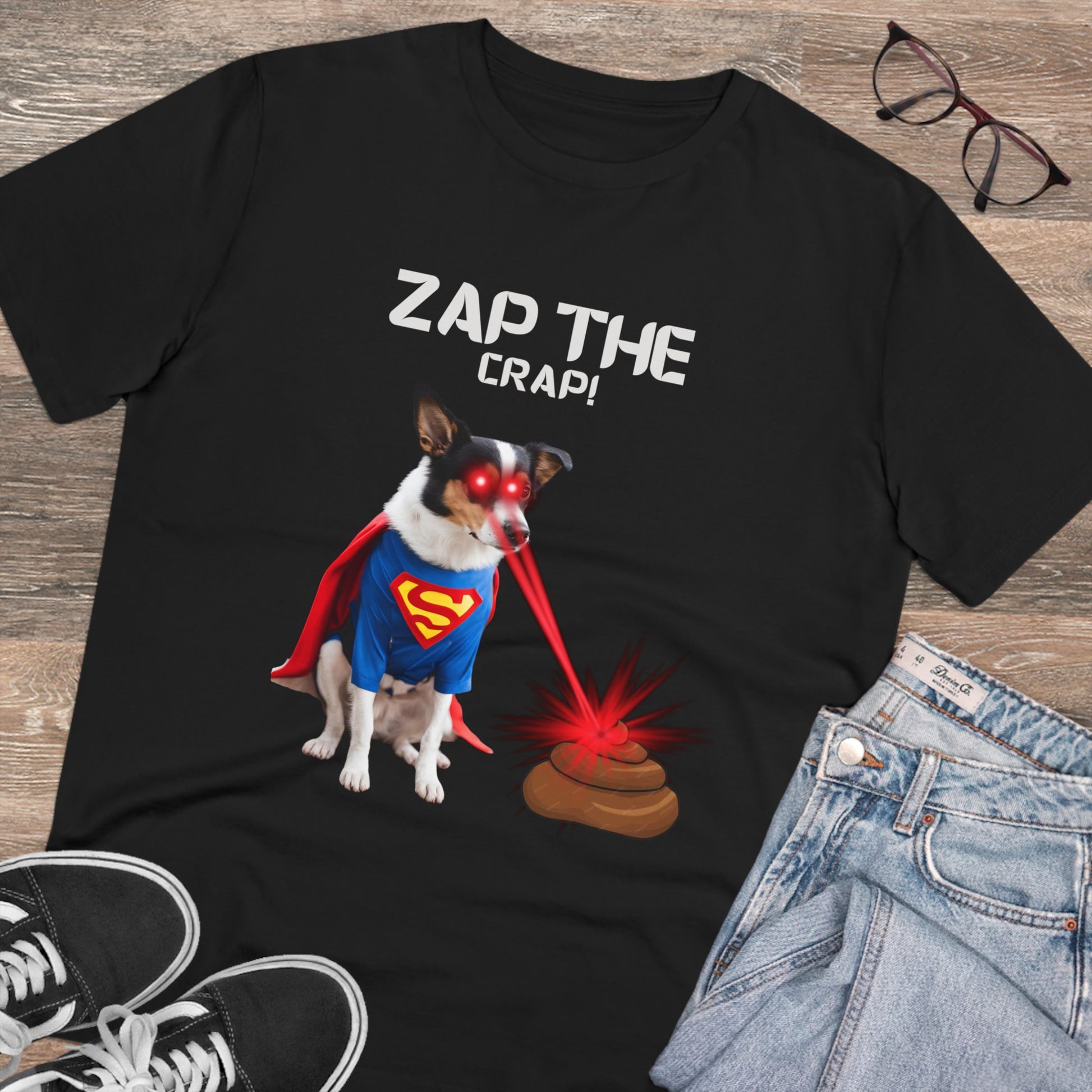 "ZAP THE CRAP" Organic Creator T-shirt - Unisex by Sniffwaggleandwalk™ - Sniff Waggle And Walk