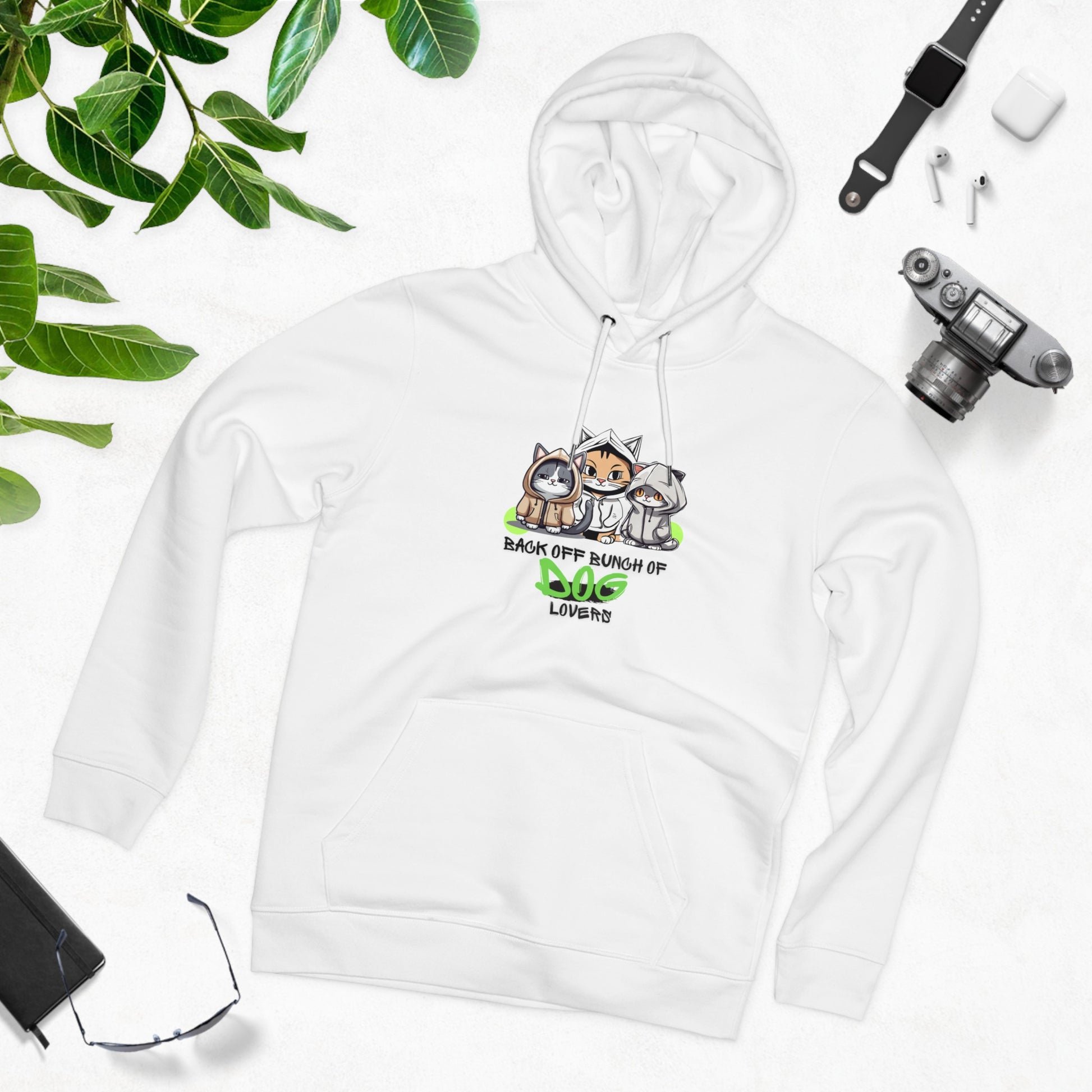 DOG LOVERS HOODIES " Back off You Bunch of Dog Lovers" Unisex Cruiser Hoodie - Sniff Waggle And Walk