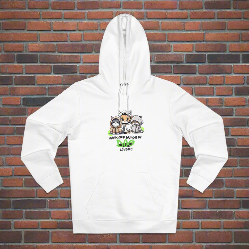 SniffwaggleNwalk™ " Back off You Bunch of Dog Lovers" Unisex Cruiser Hoodie - Sniff Waggle And Walk