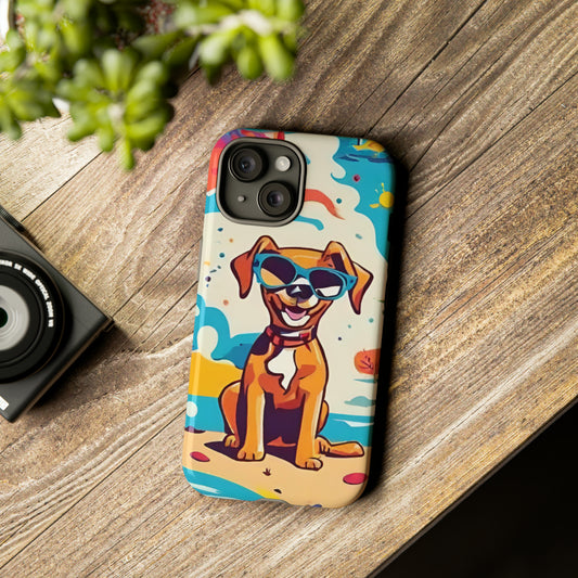 Sniffwagglendwalk™ "Dog on the beach" Phone Case.💪 Ultimate Protection: - Sniff Waggle And Walk