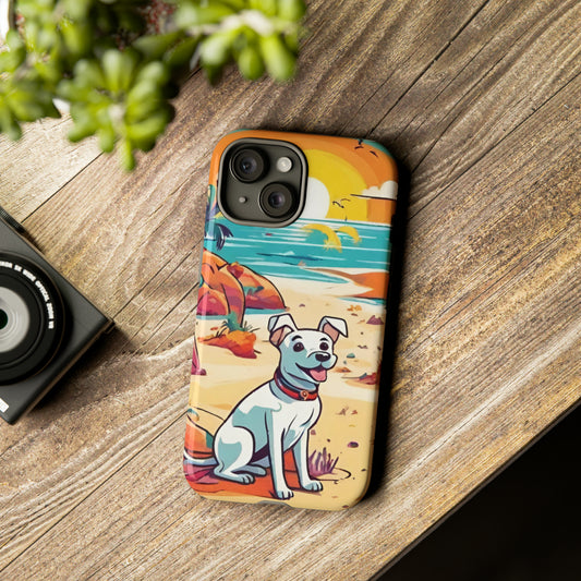 Sniffwagglenwalk™ Tough phone cases. "Dog on the beach2" - Sniff Waggle And Walk