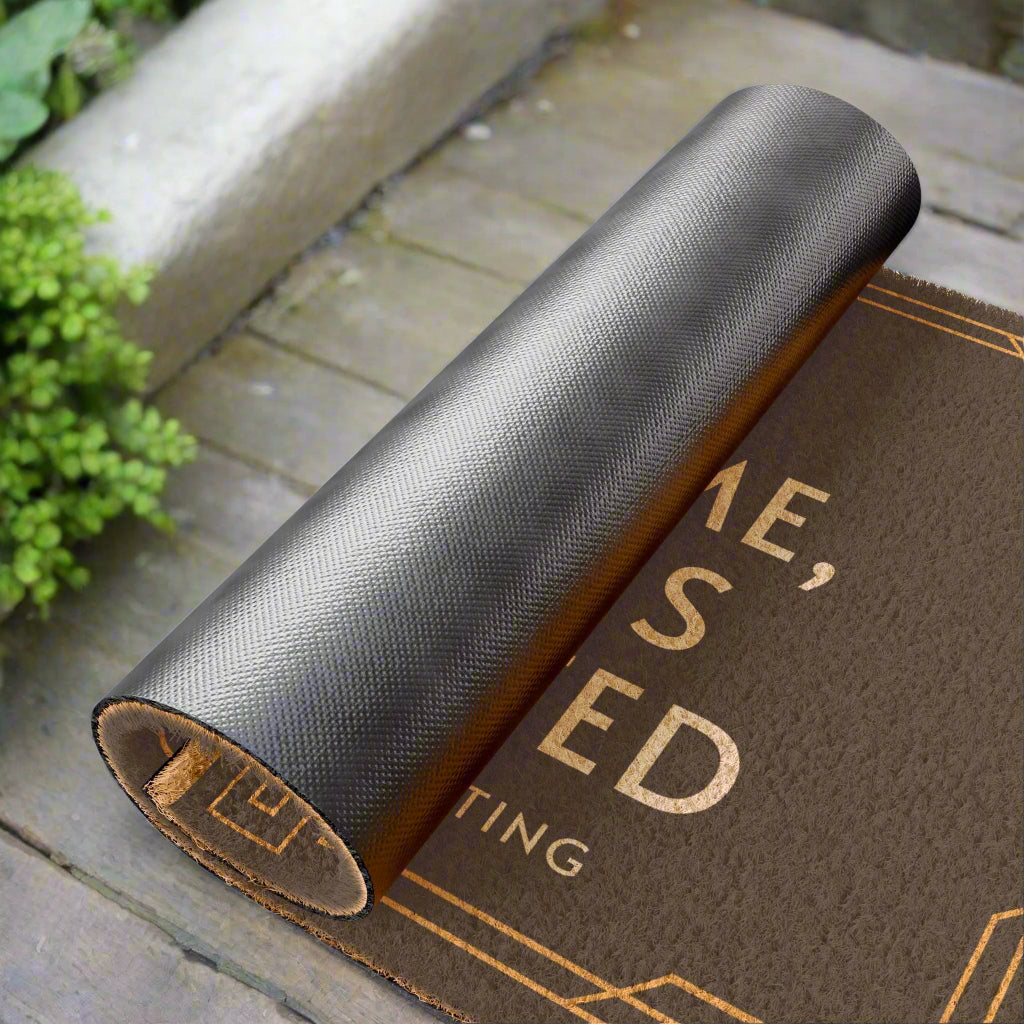 DOGS WELCOME HUMANS TOLERATED DOOR MAT